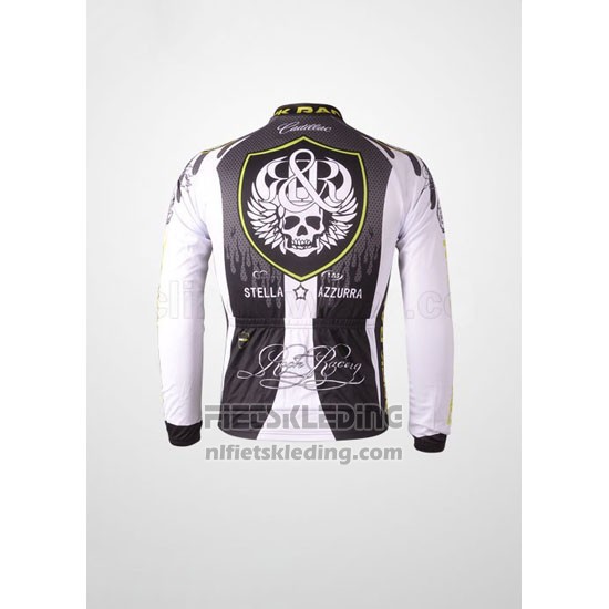 2010 Fietskleding Rock Racing Zilver en Wit Lange Mouwen en Koersbroek